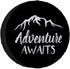Adventure Awaits Spare Tire Cover Adventure Mountains Wheel Covers for RV Tires Camper Tire Case Protectors for Trailer Rv SUV Truck Travel Traile...