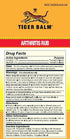 Tiger Balm Arthritis Rub - - 4 fl oz...