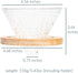 CEREMONY pourover dripper, borosilicate glass pourover dripper + bamboo holder, coffee maker, filter cup, fits V60 02 filter...