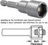 5Pcs Power Nut Driver Set 1/4 Inch Hex Shank 65mm Length Diameter 13mm Magnetic Quick Change Socket Nut Impact Driver Adapter Power Nut Driver Rep...
