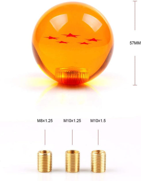 RASTP Dragon Ball Z Star Manual Gear Stick Shift Knob Universal Gear Shifter Knobs with Adapter Fits Most Car(5 Star)...