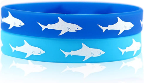 Caiyao 2pcs Shark Bracelet Fashion Rubber Sports Wrist Bracelet Ocean Beach Jewelry for Women and Men...