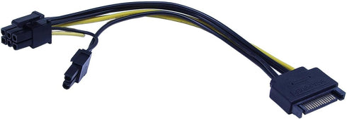 zdyCGTime 15-Pin SATA Male to 8 Pin (6+2 Pin) PCI-Express Female Video Card Power Adapter Cable(20CM/8inch)...