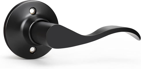 GOBEKOR 1 Pack Right-Handed Door Levers Black Dummy Lever Door Handle Closet Door Handles for Pantry Non-Turning Lock for Hall Closets...
