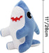 Large Shark Dog Stuffed Animal Plush Toy Kawaii Shark Puppy Plushie Doll (Blue)...