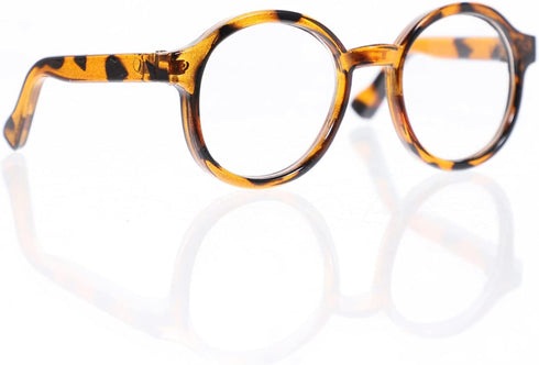 Toyvian 2pcs Doll Glasses Clear Glasses for Kids DIY Doll Supplies Kids Round Glasses Retro Glasses Decorative...