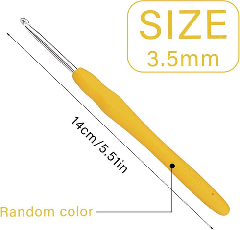 3.5 mm Crochet Hook, Ergonomic Handle for Arthritic Hands, Extra Long? Knitting Needles for Beginners and Crocheting Yarn (3.5 mm)......