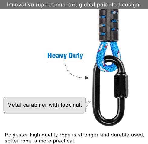 BeneLabel Tree Swing Rope Holds, Hammock Tree Swing Hanging Strap, for Outdoor Swings Hammock Playground Set Accessories, 5 ft, 1 Pack...