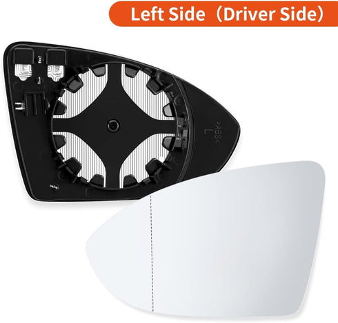 Senzeal Driver Side Heated Mirror Glass Replacement for Volkswagen VW Golf MK7 GTI Golf R Golf SportWagen Jetta Alltrack replace 5G0857521 (Left S...