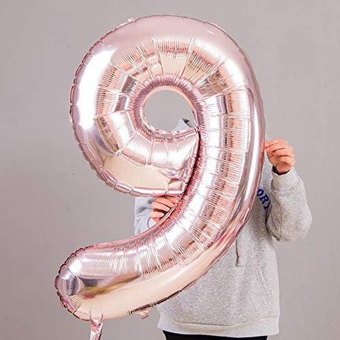 Juland Rose Gold Number Balloons Large Foil Mylar Balloons 40 Inch Giant Jumbo Number Balloons for Birthday Party Decorations 19...