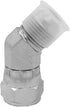 (2-PACK) 6502-04-04 Hydraulic Hose Adapter Fitting 1/4" Male JIC 37°Flare?7/16"-20 UNF?× 1/4" Female JIC 37° Swivel (7/16"-20 UNF) 45°Elbow Pipe J...