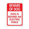 New Metal Sign Aluminum Sign Beware of Dog Dog is Behind an Electric Fence for Outdoor & Indoor 12" x 8"...