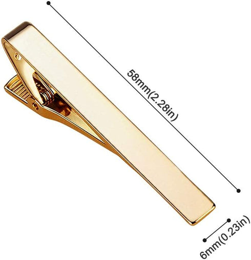 Roctee Tie Clips for Men, 3 Pack Classic Tie Clip Silver Gold Black Necktie Tie Bar Pinch Clips Suitable for Wedding Anniversary Business...