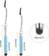 MECCANIXITY 5pcs Metallic Stylus Pen Retractable Aluminum Alloy Mini Capacitive Pens for Universal All Touch Screen Devices, Light Blue...