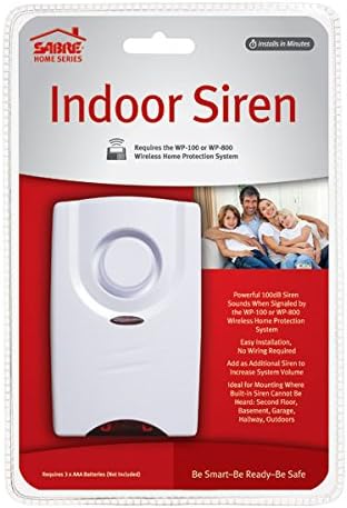 SABRE Indoor Home Alarm Siren for WP-100 Wireless Home Security Burglar Alarm System - DIY EASY to Install...