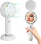 Star Compass Mini Handheld Fan, Battery Operated Rechargeable Portable Fan with LED Light Makeup Mirror, Bladeless Small Personal Fan 3 Speeds Eye...
