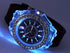FANMIS Unisex Sports Rhinestone LED Flashing Light up Color Changing Silicone Jelly Watch Black...