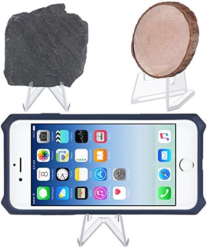 Boao 12 Packs Card Display Stand 2.24" Acrylic Easel Stands Mini Coin Picture Display Easel Holder Baseball Sports Card Trading Graded Holder for ...