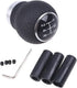 Universal Aluminum Manual Car Gear Shift Knob 5 Speed Leather Shifter Lever Black...
