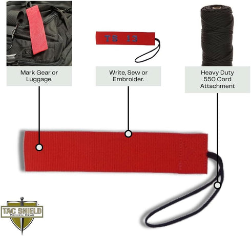 Tac Shield Stealth Gear Tag (2-Pack), 2-Inch, Durable, Lightweight Identification Tag for Tactical Gear, Luggage, Bags and Equipment, Made in USA,...
