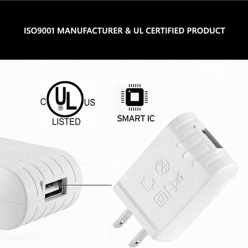 UL Certified Power Adapter 5V 1A USB Wall Charger 1000mA DC Power Supply Compatible with All USB Plug 5V-1A Type A,5Pcs...