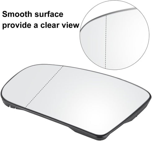 Side Wing Mirror Glass, 2208100121 Car Left Door Side Wing Mirror Glass Wide Angle for Mercedes W220 W215...