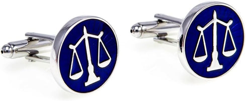 MRCUFF Law Scales of Justice Attorney Lawyer Pair Cufflinks in Presentation Gift Box & Polishing Cloth...