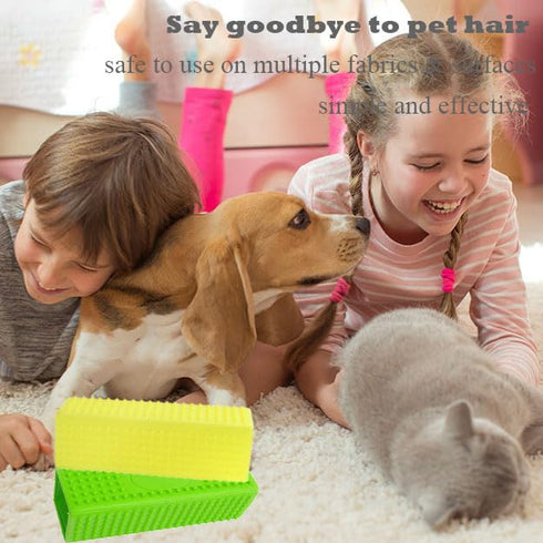 2 Pieces Pet Dog Cat Hair Remover, Block Roller Cleaner, Hollow Silicone Cleaner Brush for Sofa, Car Interiors, Furnishings, Carpets, Bedding or A...