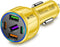 5-Port 75W USB C Car Charger, PD30W & QC3.0 Fast Charging Cigarette Lighter USB Charger Adapter for iPhone/Android/Samsung/iPad (Yellow)......