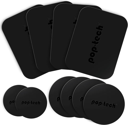 Metal Plate for Phone Magnet, 10 Pack Replacement Magnet Disc Magic Mount Sheet with Adhesive Backing for Magnetic Car Holder Cradle Stand (Dashbo...