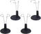 PATKAW Doll Stand, 4 Pcs 5.9 Inch Portable Doll Stands Teddy Bear Stand Doll Display Case for Storage and Organization of Childrens Dolls - Black...