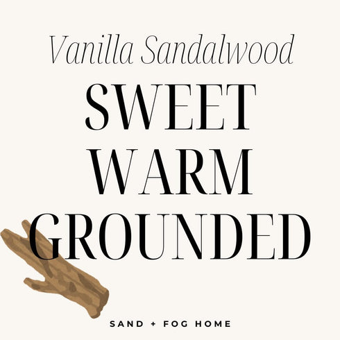 Sand + Fog Scented Candle - Vanilla Sandalwood – Additional Scents and Sizes – 100% Cotton Lead-Free Wick - Luxury Air Freshening Jar Candles - Pe...