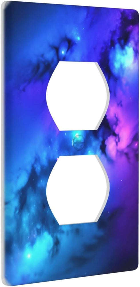 Galaxy Single Duplex Outlet Light Switch Plate Cover Decor Wall Plate Cover For Home Bedroom Kitchen Decorative 4.5 * 2.76 Inches Standard Size...