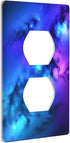 Galaxy Single Duplex Outlet Light Switch Plate Cover Decor Wall Plate Cover For Home Bedroom Kitchen Decorative 4.5 * 2.76 Inches Standard Size...