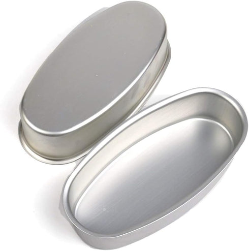 2 pack Pan Bakeware, Non-Stick Pro Loaf Pans, 8in Oval Shape Cake Pan Aluminum Cheese Cake Mold Breads for Home Kitchen, Bakery ?...