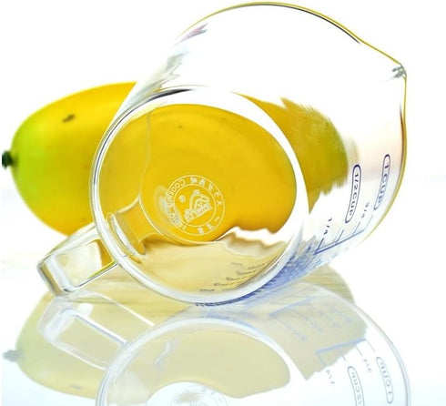 Rocaware 1 Cup Borosilicate Glass Measuring Cup with 50ML Intervals Scale New Kitchen Accessories Easy Measure Liquid Powder Milk Cups...