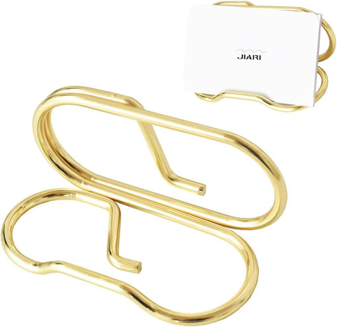 2 Pack Metal Business Card Holder for Desk, Gold Vertical Card Display Stand Organizer for Office and Home (Style-C-Gold)...