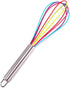 8/10/12 Inch Stainless Steel Egg Blender Balloon Whisk, Manual Whisk Blender, Kitchen Baking Utensils, Cream Butter Whisk (Color : Rainbow 10 Inch...