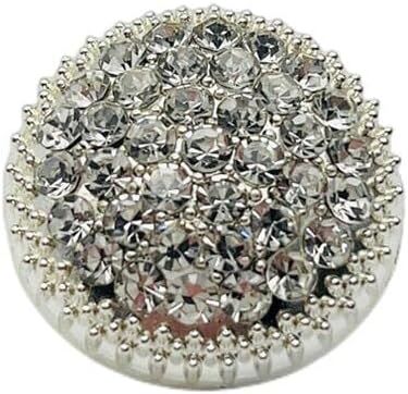vingol 10PCS Round Metal Rhinestone Buttons For Clothing DIY Sewing Accessories Wedding Decaration Wholesale Luxury Fashion Decor Button...