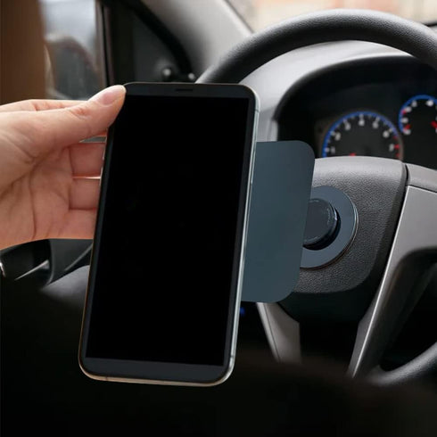 Magnetic Universal Steering Wheel Phone Holder - Perfect Rotating Magnet Mobile Mount for Golf Carts, Trucks, Utility Vehicles, Motor Coaches, GPS...