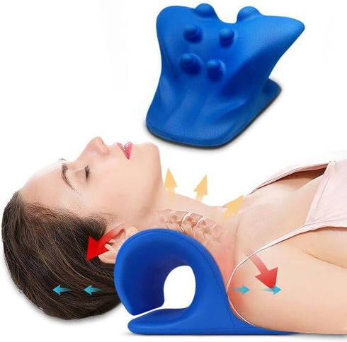 EXQUISLIFE Neck and Shoulder Relaxer, Cervical Traction Device for Muscle Tension Relief, Neck Stretcher for TMJ Pain Relief and Cervical Spine Al...