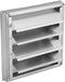 Hoponew Vent Cover Louvered Dryer Air Vent Cap Stainless Steel External Wall Air Vent Square Extractor Fan Outlet Weather Proof Pest Guard Exhaust Outlet