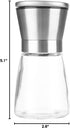 BlueSnail Stainless Steel Manual Grips Glass Salt Pepper Grinder Seasoning Bottle (5.1", Silver)...