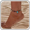 Boho Turquoise Anklet Bracelet Colorful Seed Bead Ankle Blue Turquoise Dangle Anklet Bracelet Black Wax Rope Anklet Rainbow Rice Bead Foot Anklet ...