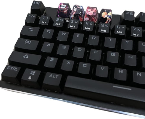 4 keycap Set, 5-side Dye-subbed PBT Keycaps, R4 Keycaps, DIY OEM Keycaps for Gaming Mechanical Keyboard, Demon Slayer...