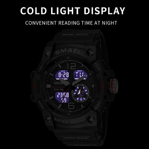 KXAITO Men's Analog Sports Watch Military Watch Outdoor LED Stopwatch Digital Electronic Large Dual Display Waterproof Tactical Army Wrist Watches...