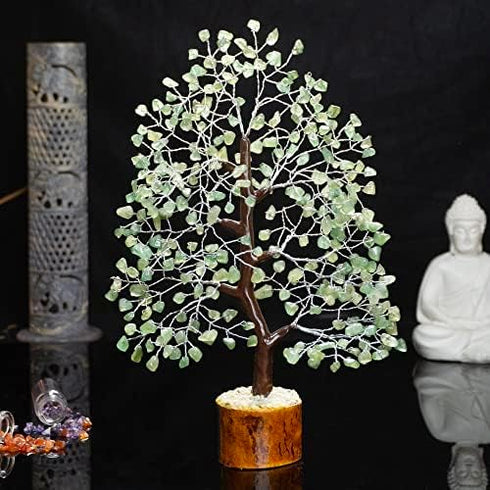 Green Jade Crystals Tree of Life Decor for Shelf Healing Crystals Spiritual Gift Sage Green Office & Room Decor House Warming Gifts New Home Decor...