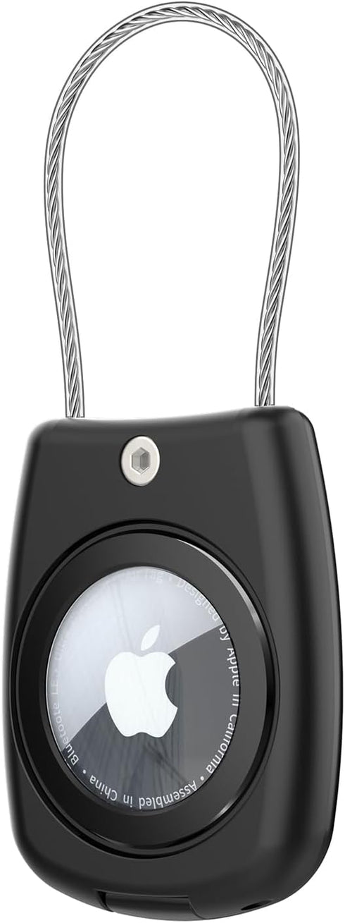 HATALKIN Compatible with Apple AirTag Holder, IPX8 Waterproof AirTag Secure Holder with Wire Cable Air Tag Lock Keychain Key Ring Holder Case Lugg...