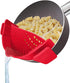 YEVIOR Clip on Strainer for Pots Pan Pasta,Silicone Food Strainer Hands-Free Pan Strainer, Clip-on Kitchen Food Strainer for Spaghetti, Pasta, Gro...