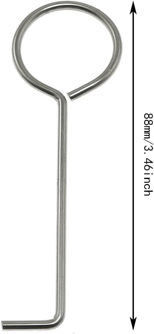 Maxmoral 4pcs Drain Key Stainless Steel Lifting Hook for Linear Floor Shower Drain Wetroom Gutter Drain Grate Daily Clean...